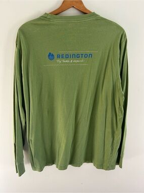 Redington Fly Tackle Apparel Mens XL Olive Green Long Sleeve Graphic Shirt